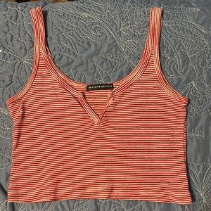 Brandy Melville Red Striped Women's Top
